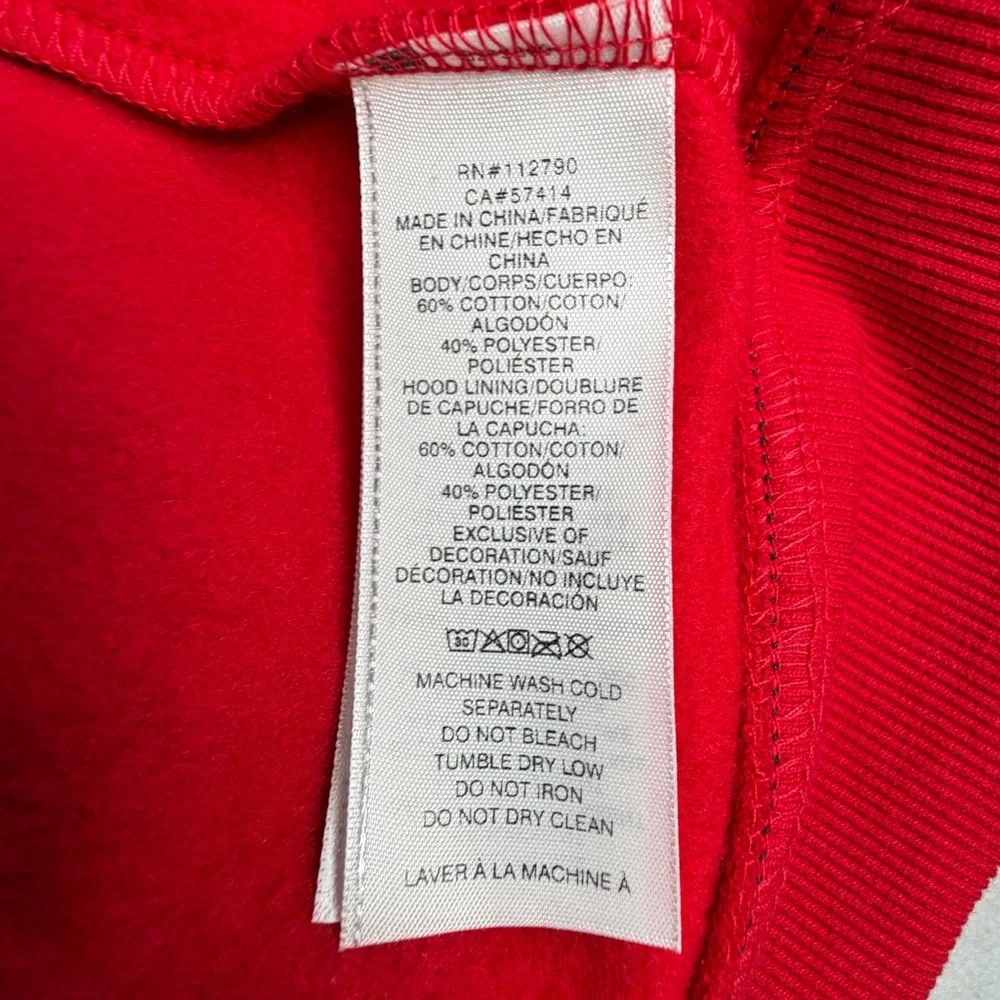 True Religion Full-Zip Fleece-Lined Hoodie Buddha Icon Men’s M Red Streetwear